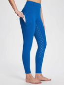 Damen Winter-Reithose Fleece-Reithose Vollbesatz Reithose Rei verschluss-Taschen Leggings