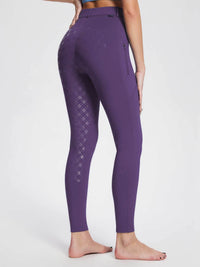 Damen Winter-Reithose Fleece-Reithose Vollbesatz Reithose Rei verschluss-Taschen Leggings