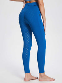 Damen Winter-Reithose Fleece-Reithose Vollbesatz Reithose Rei verschluss-Taschen Leggings