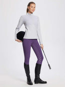 Damen Winter-Reithose Fleece-Reithose Vollbesatz Reithose Rei verschluss-Taschen Leggings