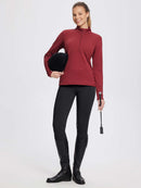 Damen Winter-Reithose Fleece-Reithose Vollbesatz Reithose Rei verschluss-Taschen Leggings