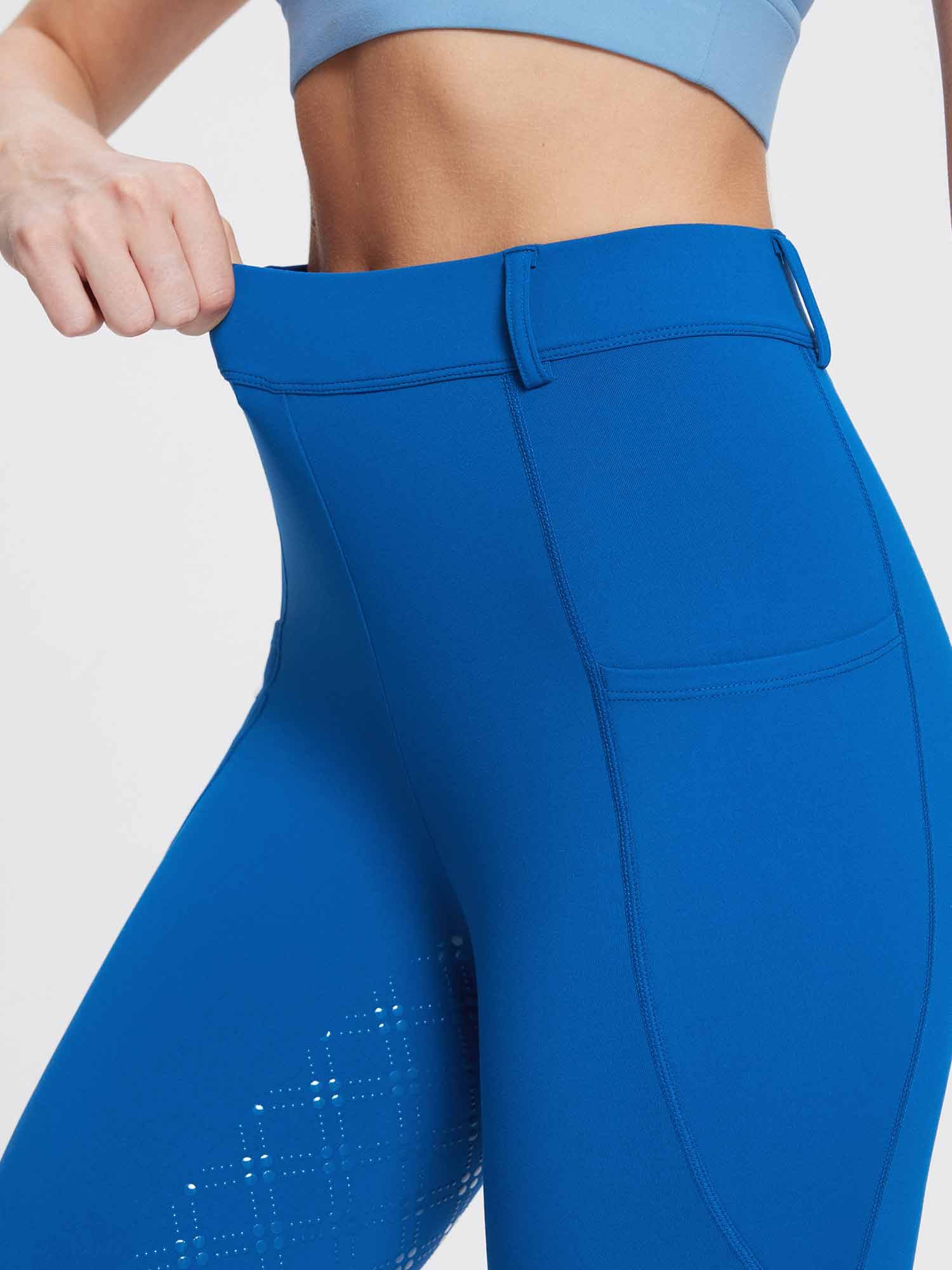 Damen Winter-Reithose Fleece-Reithose Vollbesatz Reithose Rei verschluss-Taschen Leggings