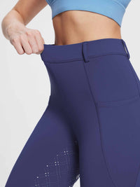 Damen Winter-Reithose Fleece-Reithose Vollbesatz Reithose Rei verschluss-Taschen Leggings