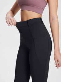 Damen Winter-Reithose Fleece-Reithose Vollbesatz Reithose Rei verschluss-Taschen Leggings