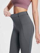 Damen Winter-Reithose Fleece-Reithose Vollbesatz Reithose Rei verschluss-Taschen Leggings