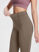 Damen Winter-Reithose Fleece-Reithose Vollbesatz Reithose Rei verschluss-Taschen Leggings