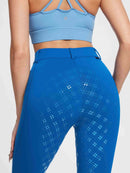 Damen Winter-Reithose Fleece-Reithose Vollbesatz Reithose Rei verschluss-Taschen Leggings