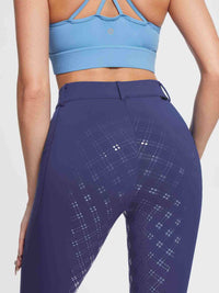 Damen Winter-Reithose Fleece-Reithose Vollbesatz Reithose Rei verschluss-Taschen Leggings