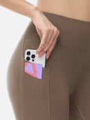 Damen Thermo Leggings gefütterte Winter Hose mit Teddy Fleece high Waist Winter wasserdichte Sporthose