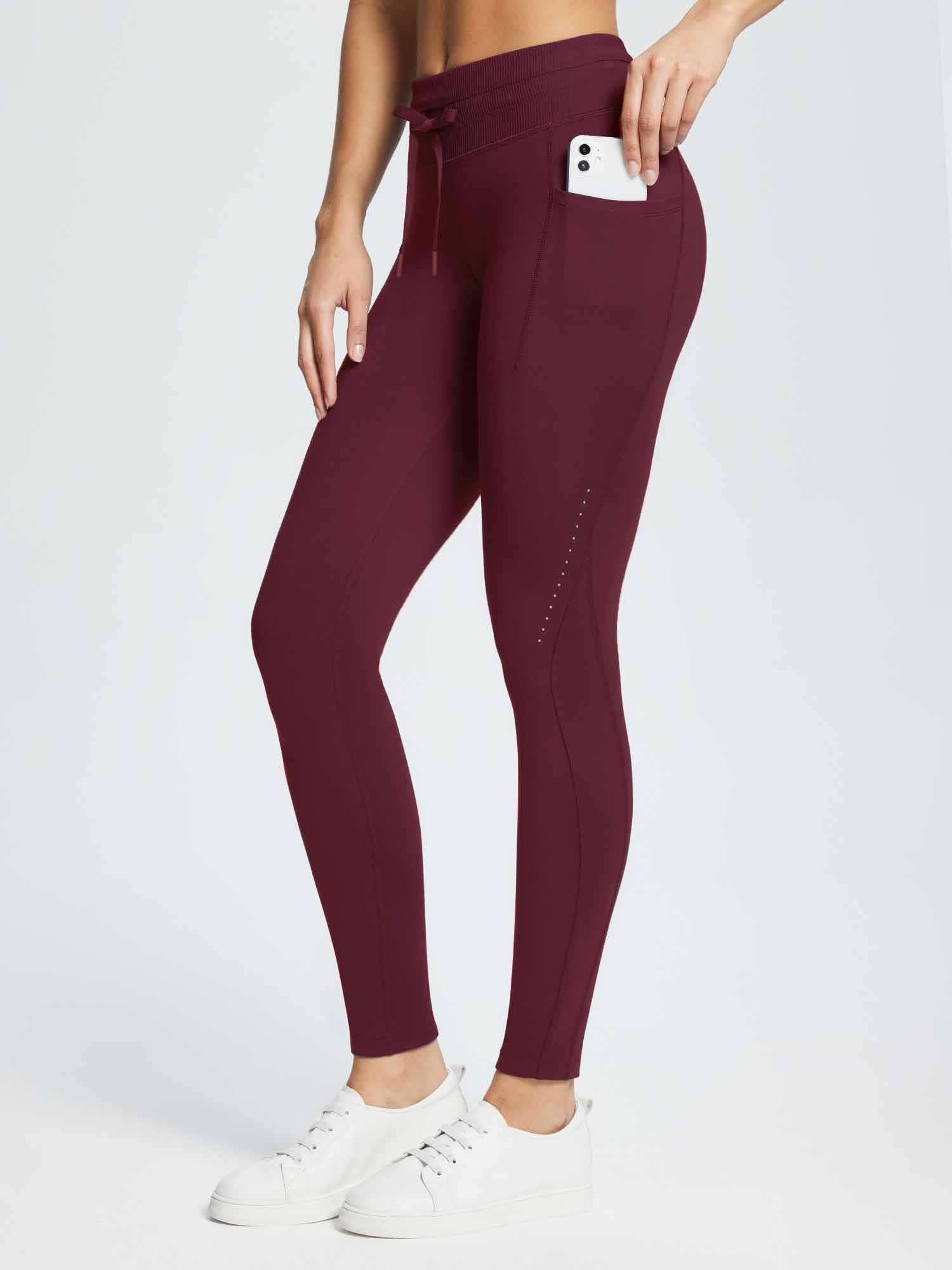 Damen Wanderleggings wasserdichte Skihose Winter Leggings Outdoor Thermohose high Waist 27"