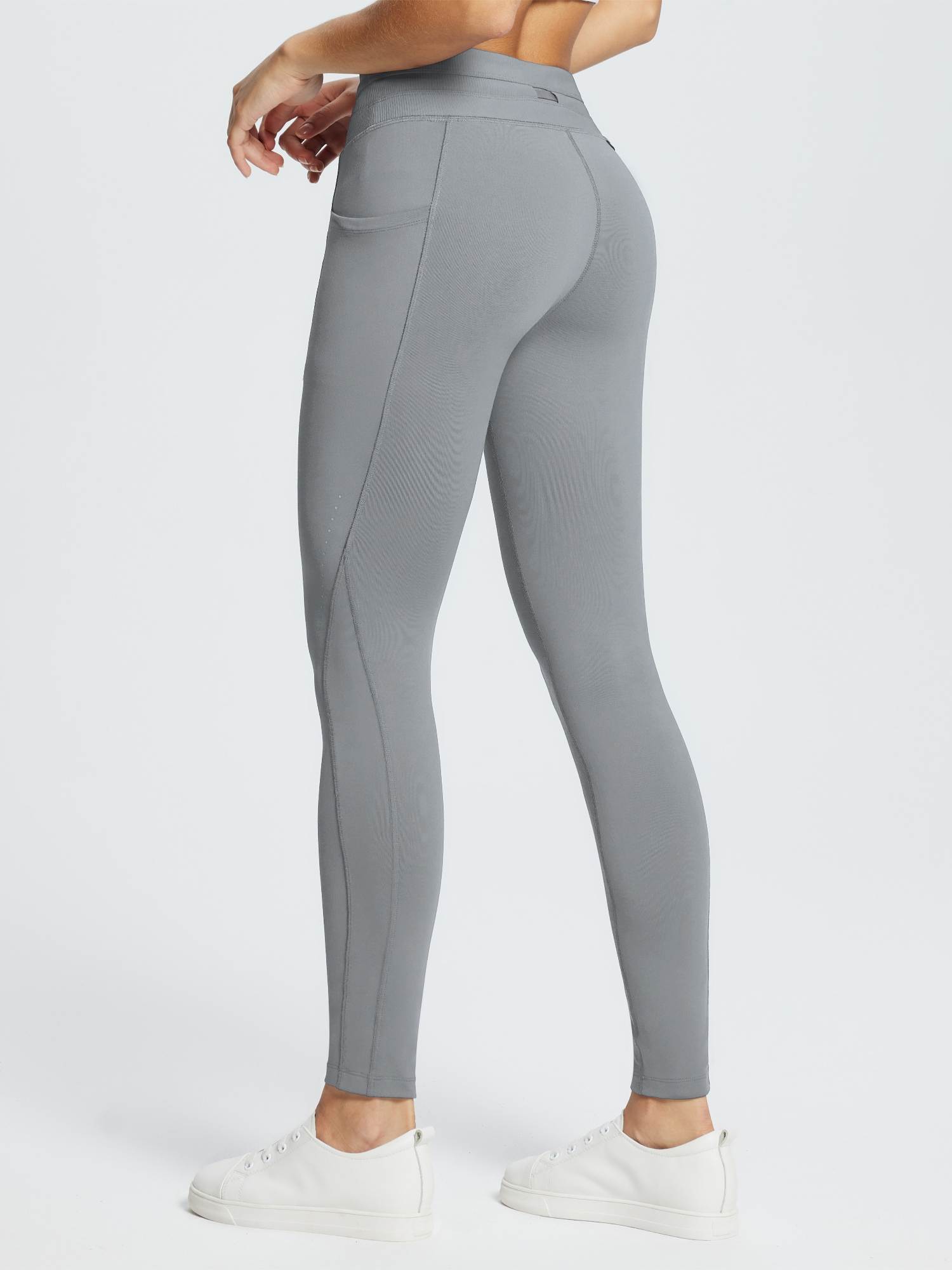 Damen Wanderleggings wasserdichte Skihose Winter Leggings Outdoor Thermohose high Waist 27"