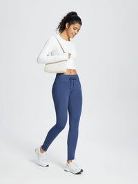 Damen Wanderleggings wasserdichte Skihose Winter Leggings Outdoor Thermohose high Waist 27"