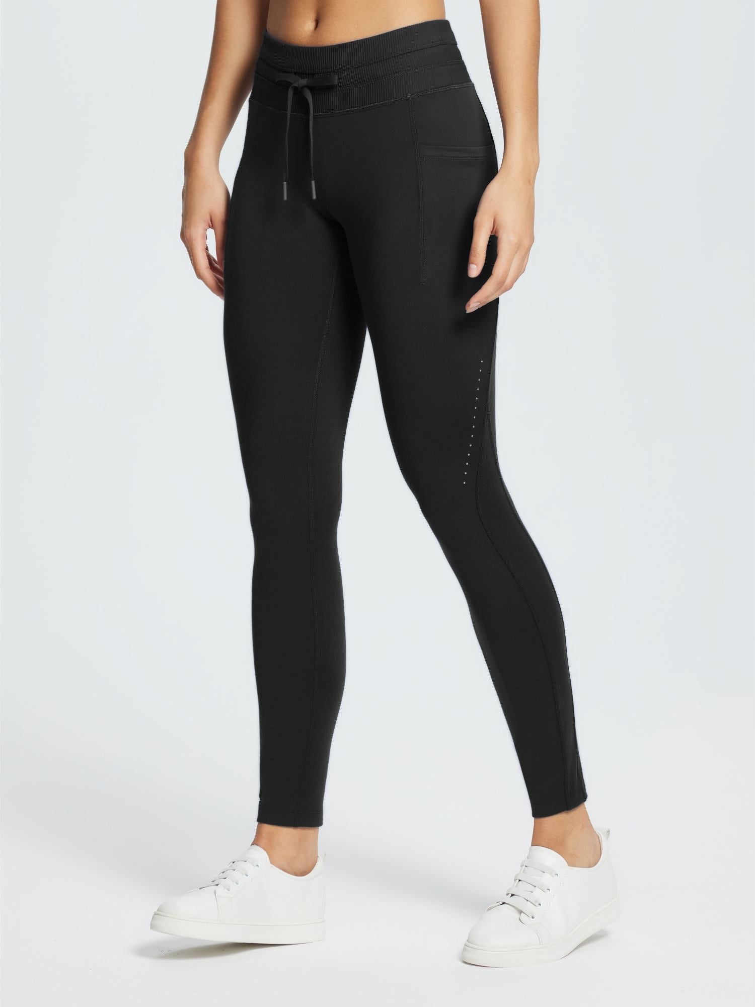 Damen Wanderleggings wasserdichte Skihose Winter Leggings Outdoor Thermohose high Waist 27"
