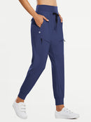 Damen Cargo Jogginghose 27'' Leichte Wanderhose Atmungskativ Schnelltrocknend Workout Lounge Casual Outdoor Funktionshose