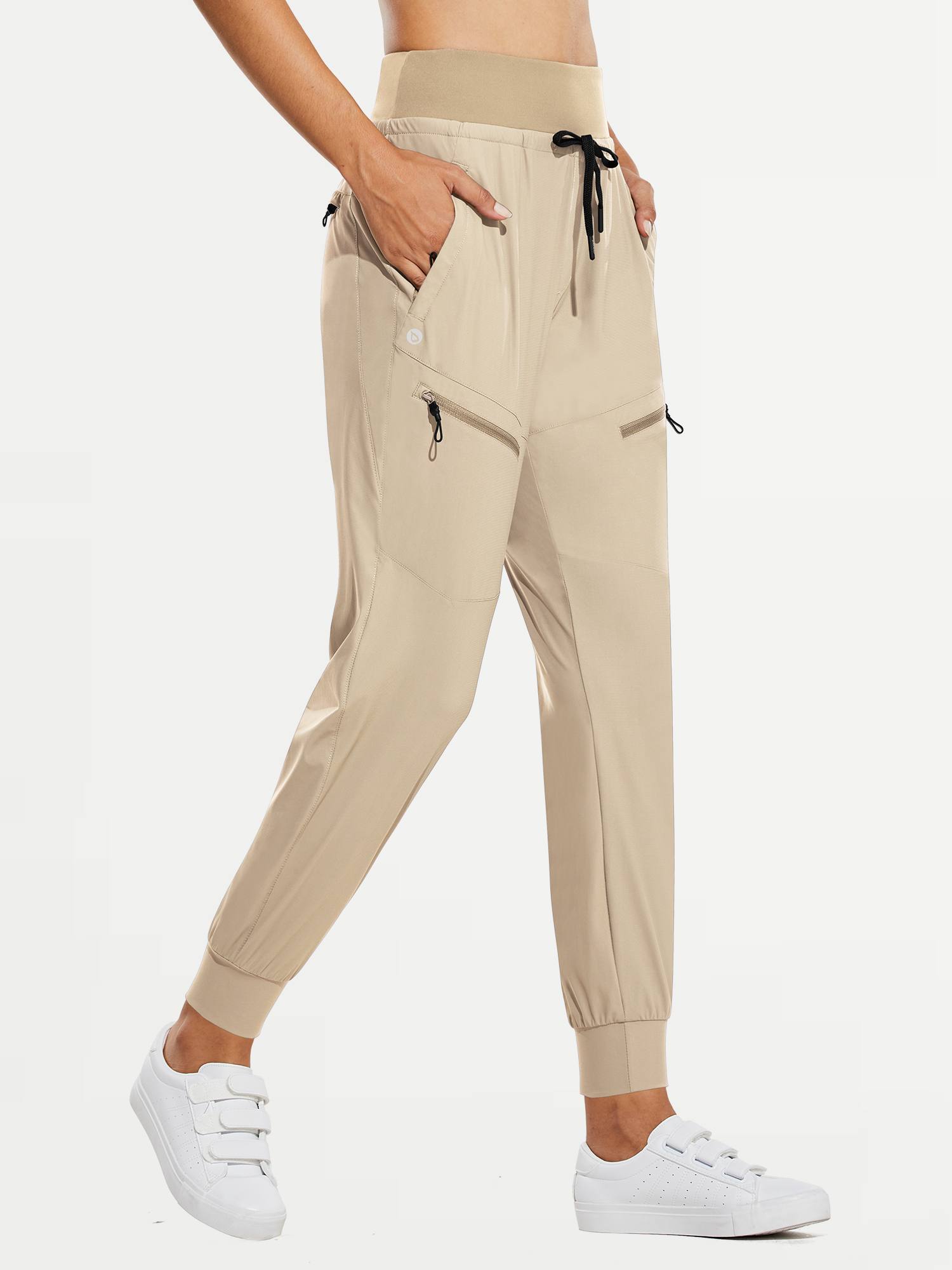 Damen Cargo Jogginghose 27'' Leichte Wanderhose Atmungskativ Schnelltrocknend Workout Lounge Casual Outdoor Funktionshose