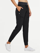 Damen Cargo Jogginghose 27'' Leichte Wanderhose Atmungskativ Schnelltrocknend Workout Lounge Casual Outdoor Funktionshose