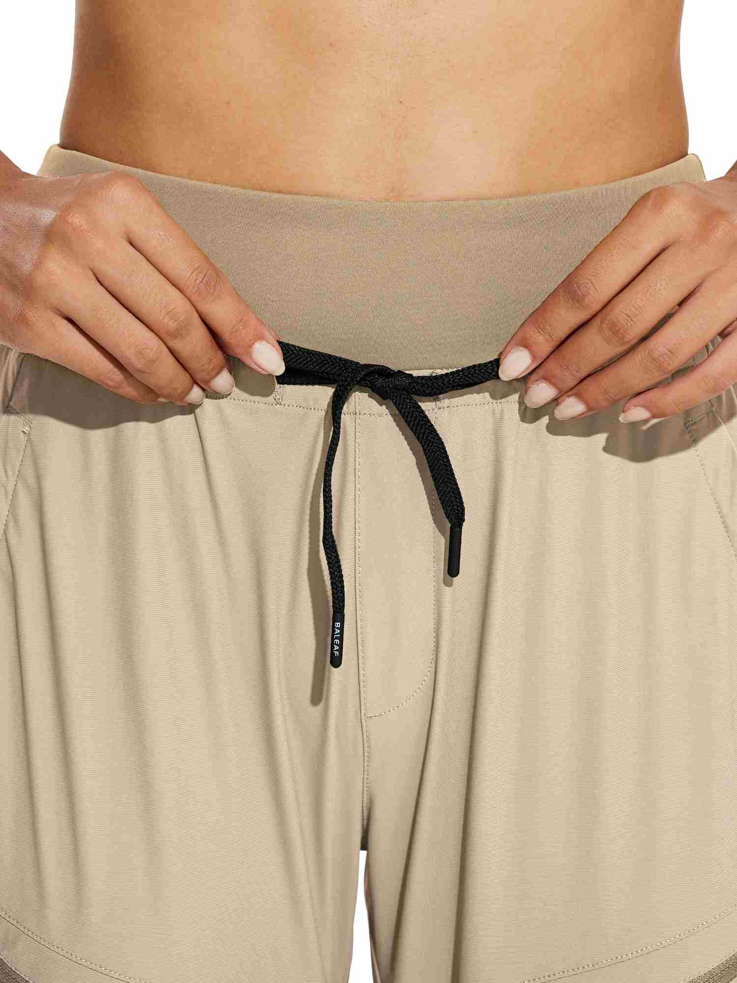 Damen Cargo Jogginghose 27'' Leichte Wanderhose Atmungskativ Schnelltrocknend Workout Lounge Casual Outdoor Funktionshose