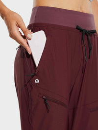 Damen Cargo Jogginghose 27'' Leichte Wanderhose Atmungskativ Schnelltrocknend Workout Lounge Casual Outdoor Funktionshose