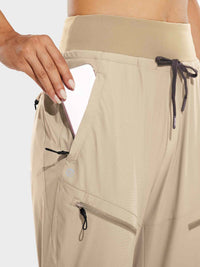 Damen Cargo Jogginghose 27'' Leichte Wanderhose Atmungskativ Schnelltrocknend Workout Lounge Casual Outdoor Funktionshose