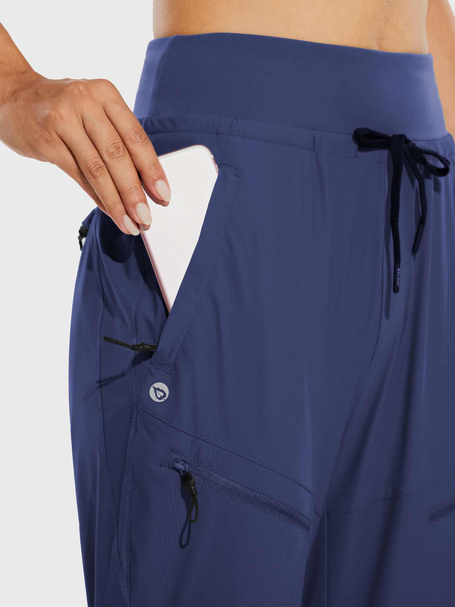 Damen Cargo Jogginghose 27'' Leichte Wanderhose Atmungskativ Schnelltrocknend Workout Lounge Casual Outdoor Funktionshose