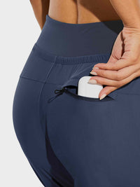 Damen Cargo Jogginghose 27'' Leichte Wanderhose Atmungskativ Schnelltrocknend Workout Lounge Casual Outdoor Funktionshose