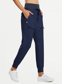 Damen Cargo Jogginghose 27'' Leichte Wanderhose Atmungskativ Schnelltrocknend Workout Lounge Casual Outdoor Funktionshose