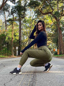 Damen Cargo Jogginghose 27'' Leichte Wanderhose Atmungskativ Schnelltrocknend Workout Lounge Casual Outdoor Funktionshose